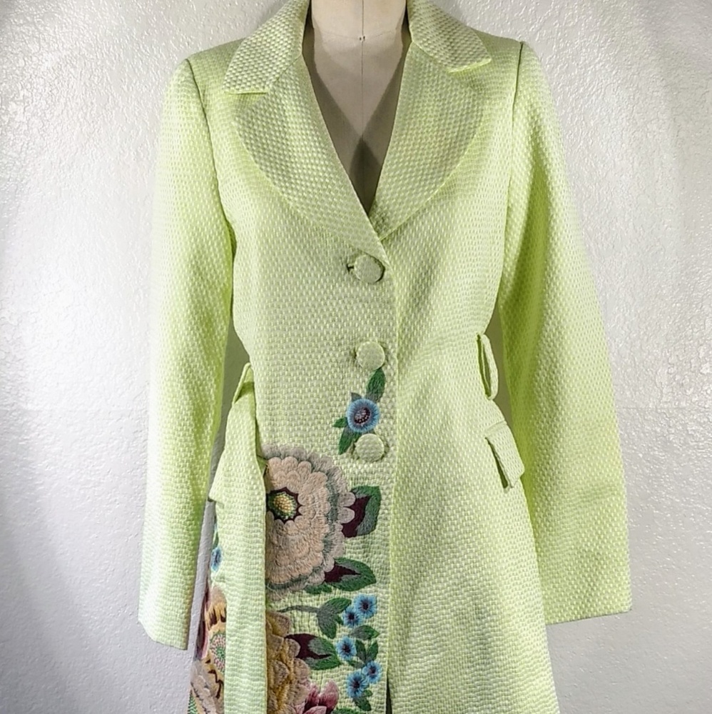 NWT Johnny Was Biya Embroidered Coat Sz S